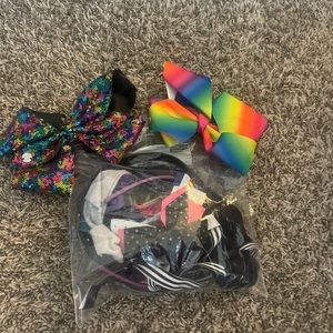 Jojo bows and bag of bows/headbands